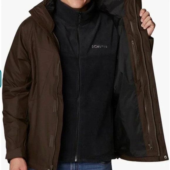 NWT Columbia Men's Tunnel Falls Interchange Jacket, 3 in 1 design, SMALL, brown - Picture 5 of 6